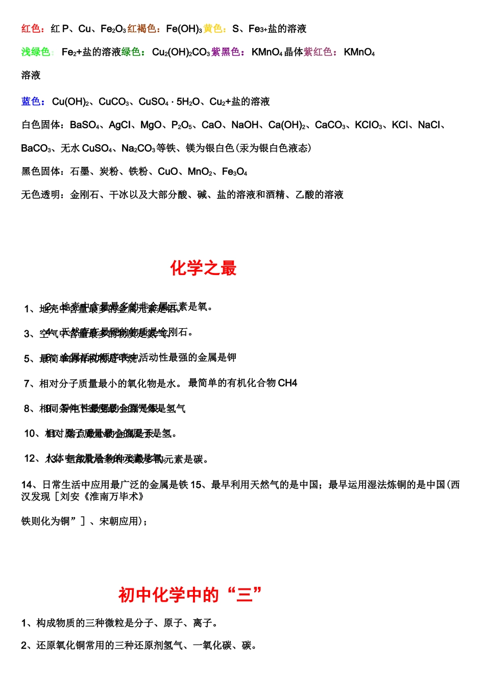 中学化学常见气体性质归纳_第3页