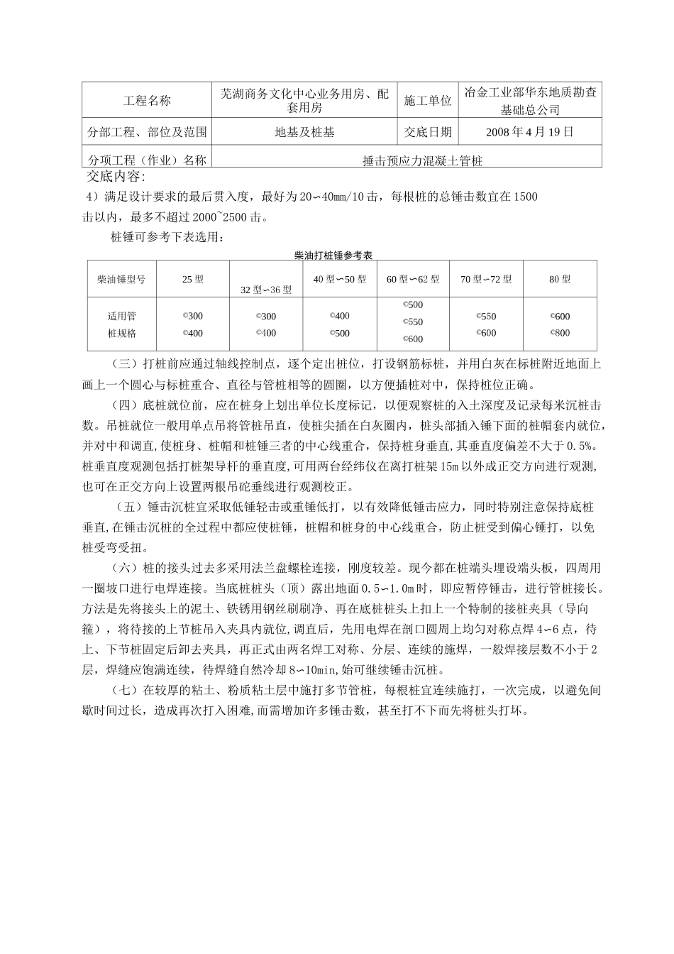 锤击桩技术交底_第2页