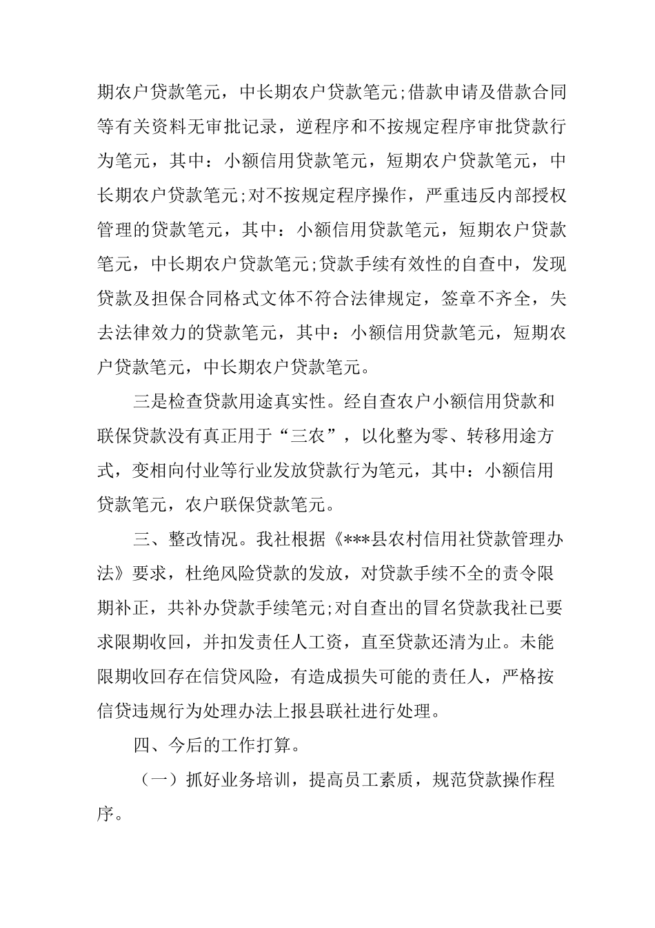 贷款管理自查报告_第3页