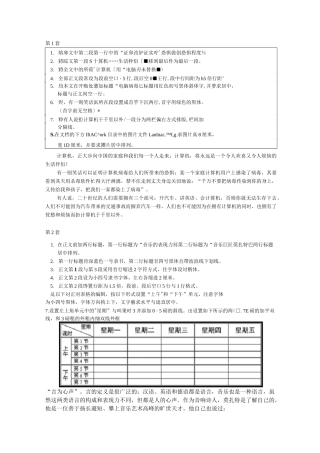 word的综合操作(十道上机操作题)