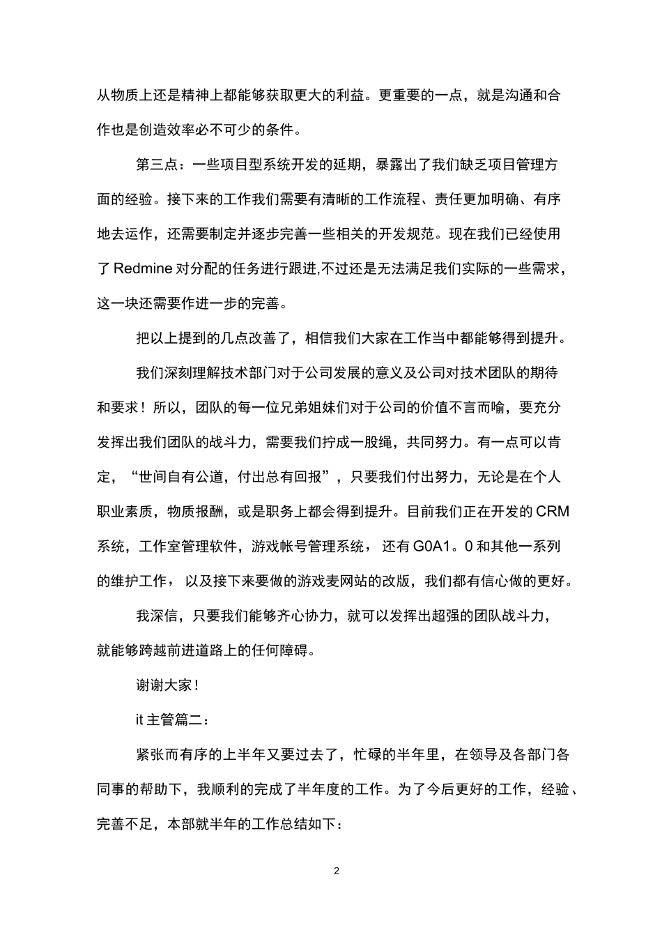 IT主管述职报告范例_第2页