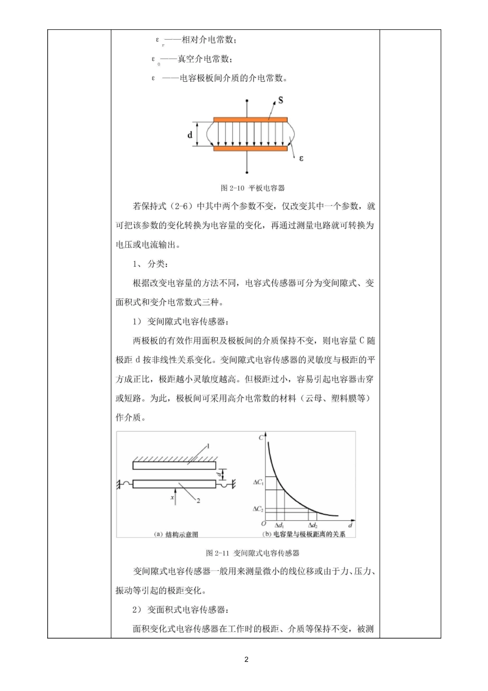 电容式传感器教案_第2页
