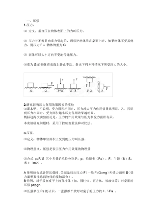 压强知识点总结