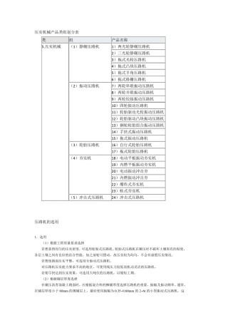 压路机分类选择使用