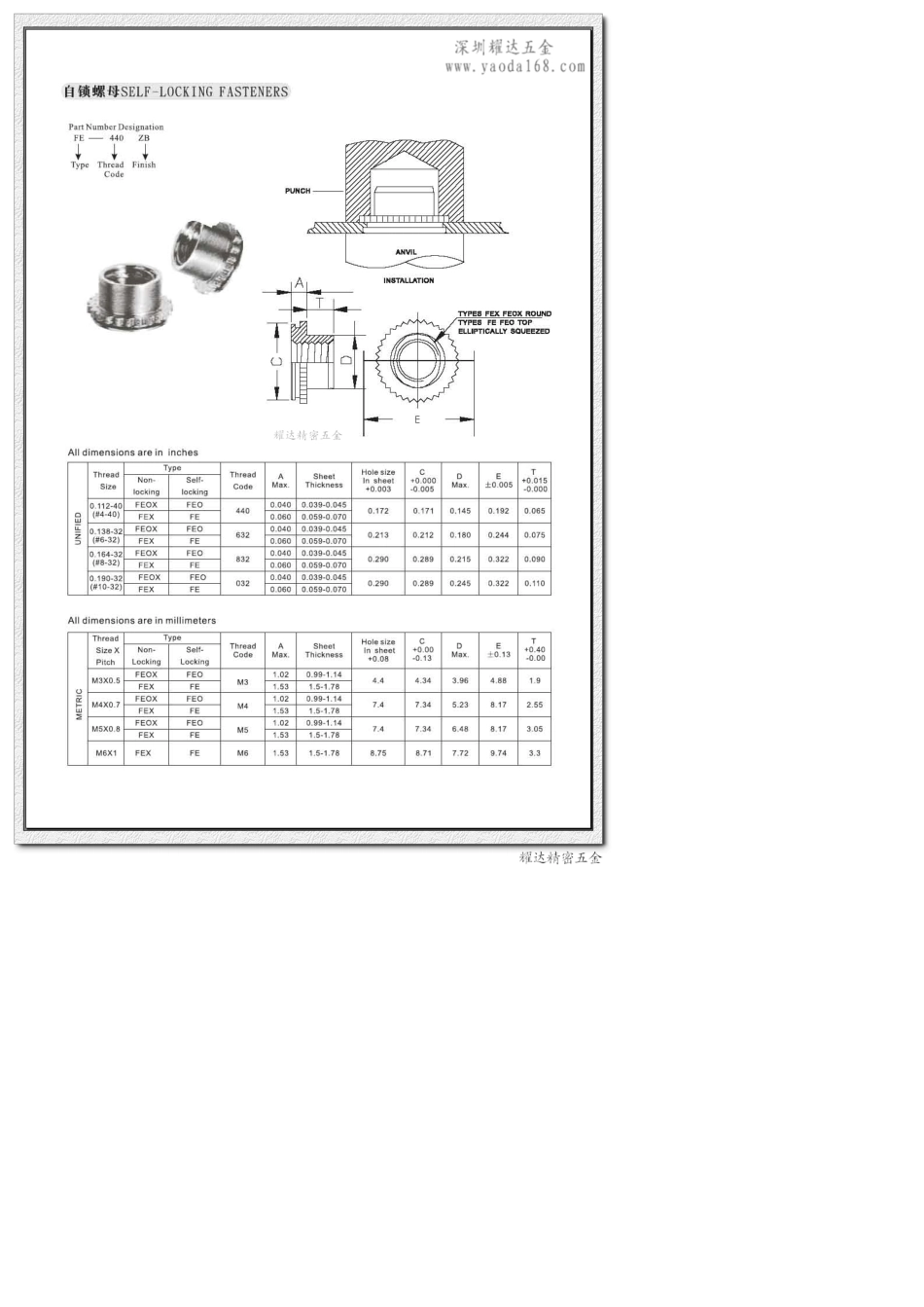 压铆螺母压铆螺柱浮动螺母的图纸_第2页