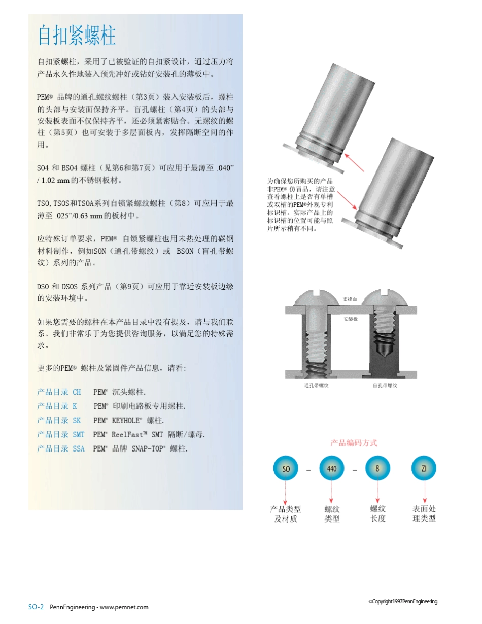 压铆螺母柱_PEM_标准_第2页