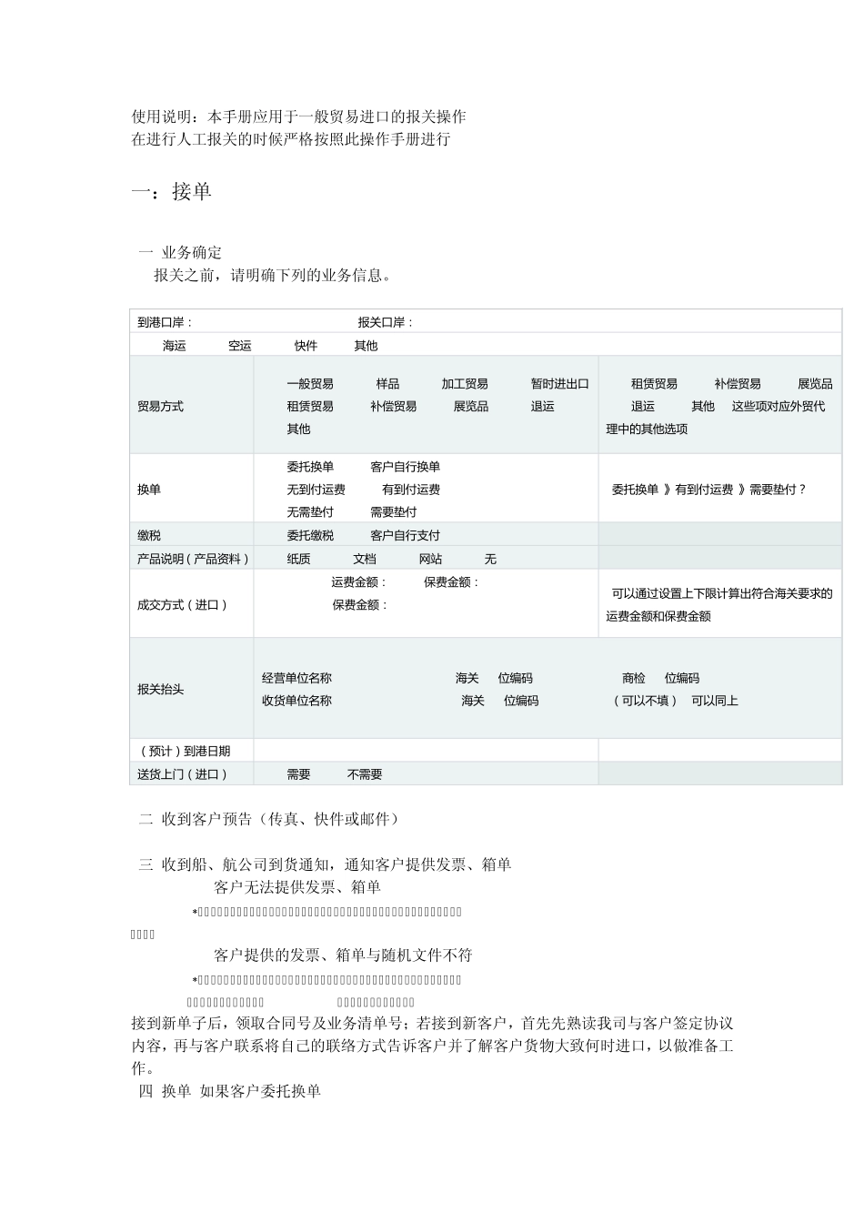 原创报关操作手册(一般贸易进口)_第1页