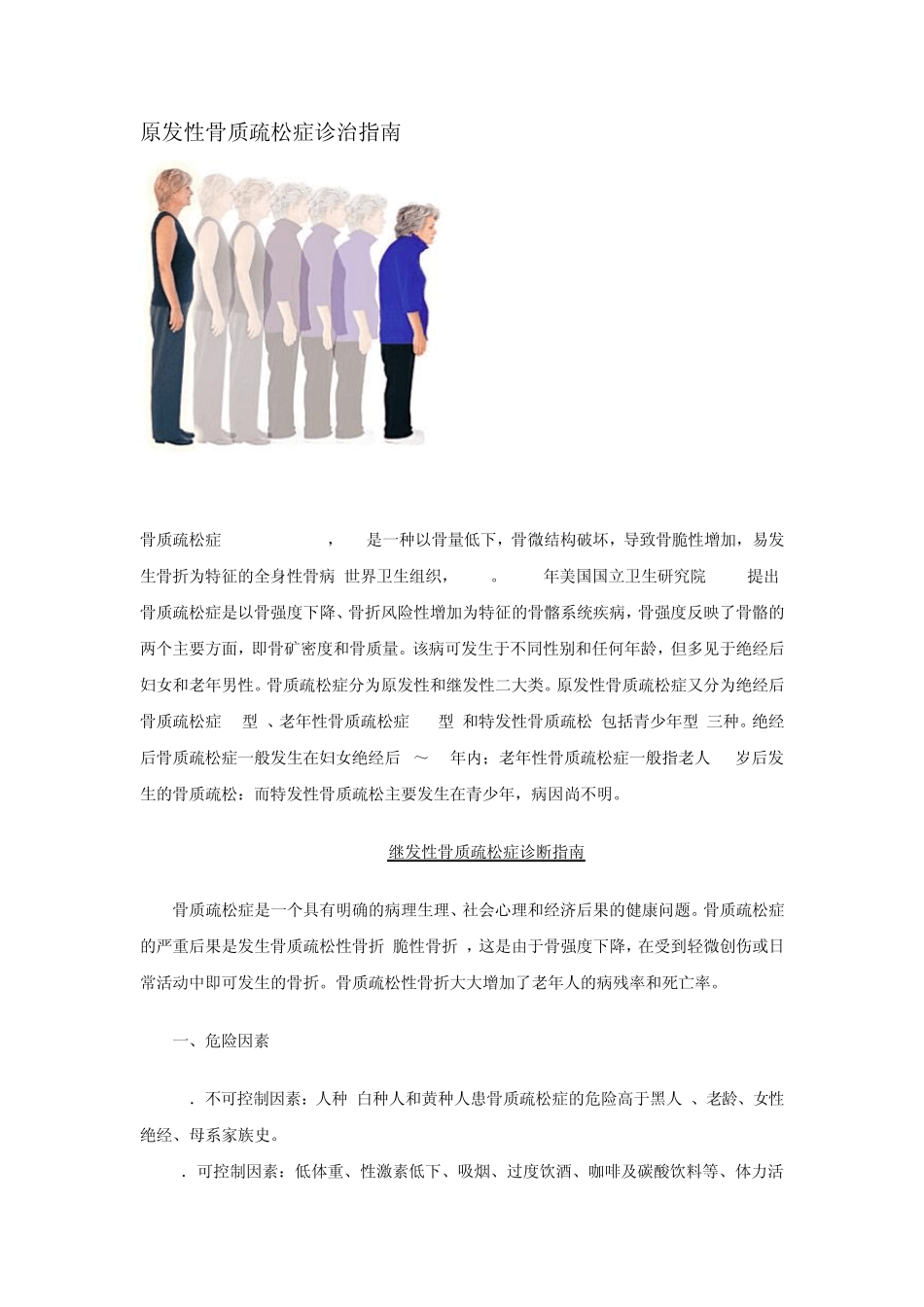 原发性骨质疏松症诊治指南_第1页
