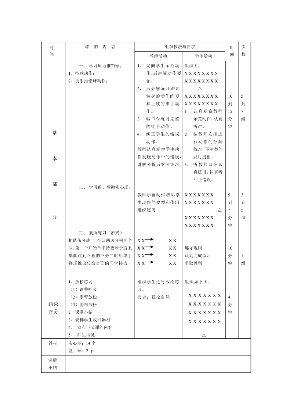 原地推铅球教案3个_第3页
