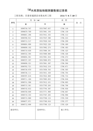 原始地貌测量记录表