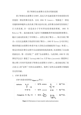原子转移自由基聚合及其应用新进展