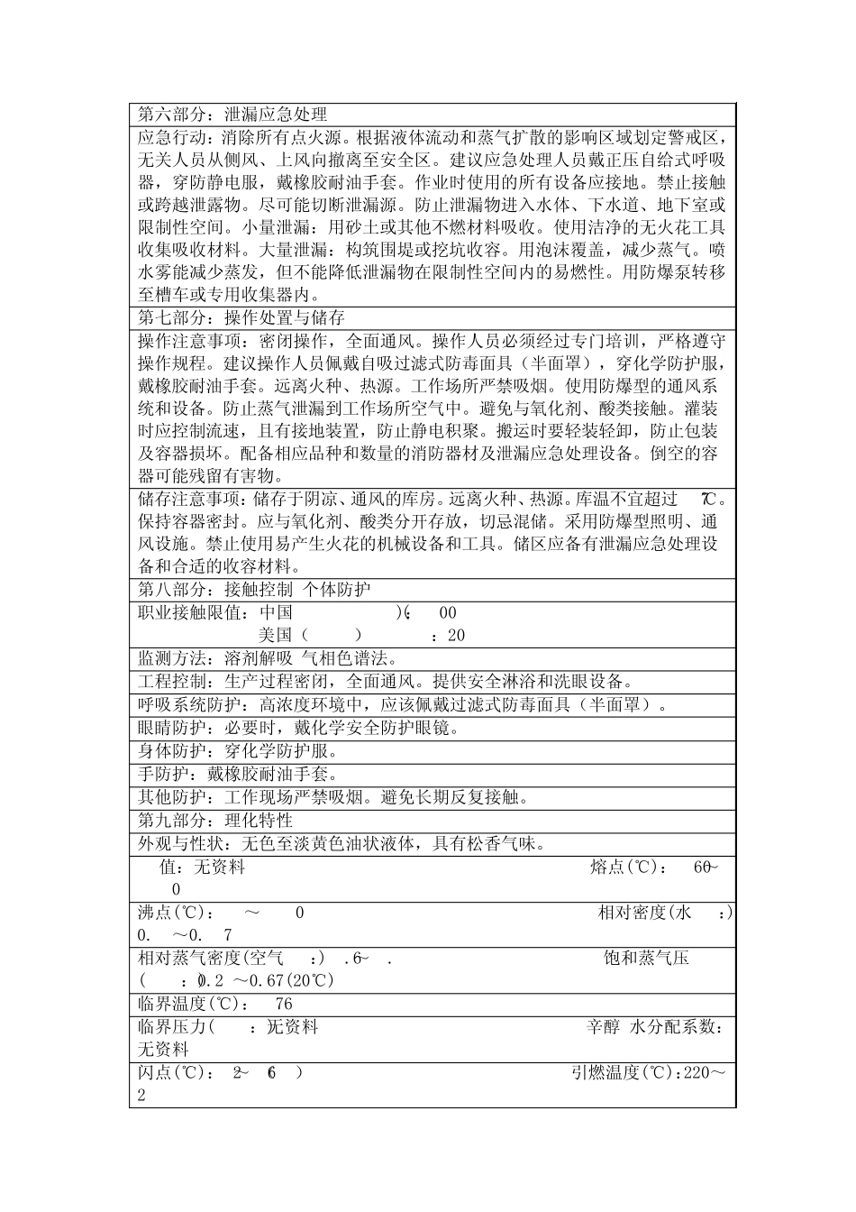 原材料及产成品MSDS_第3页