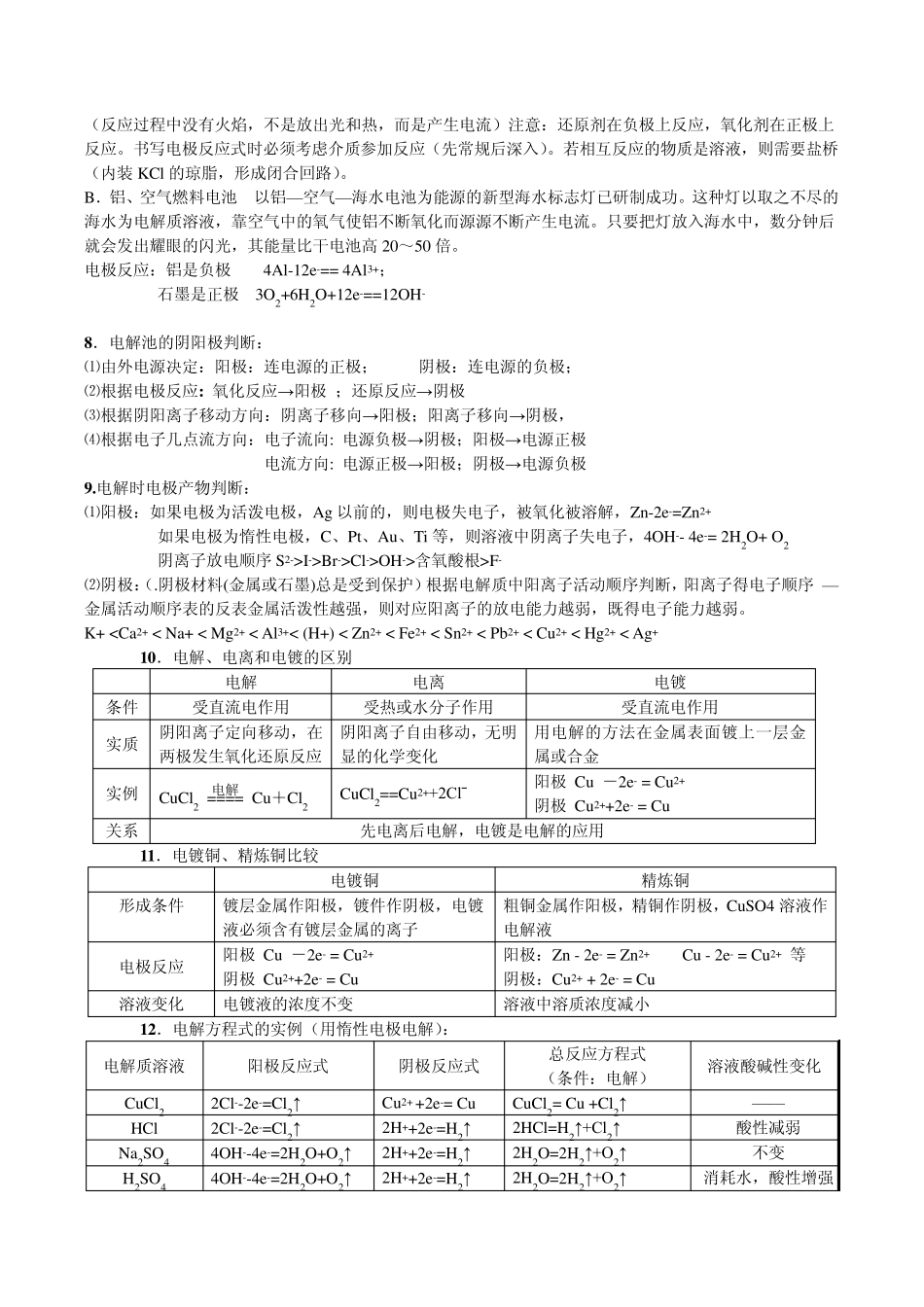 原电池和电解池知识点专题总结_第3页