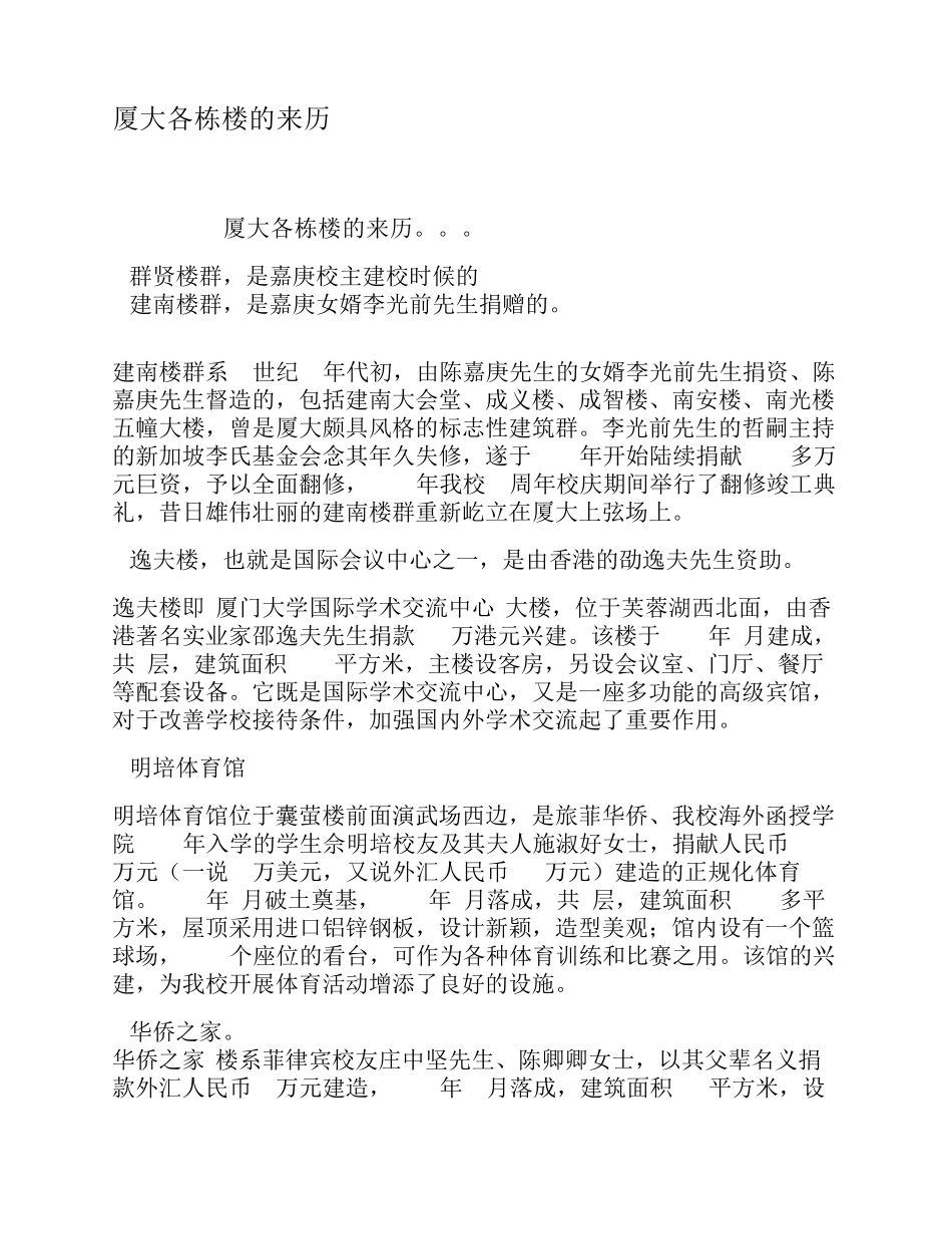 厦大各栋楼的来历_第1页