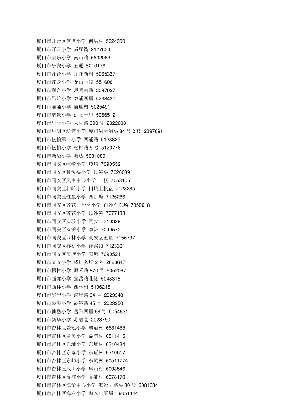 厦门市小学排名_第3页