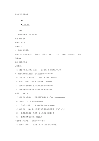 厨房设计与设备配置