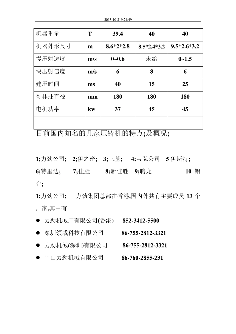 参数对照及压铸厂家_第2页