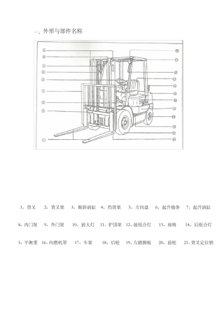 叉车使用说明