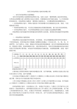 双代号时标网络计划时间参数计算(经典练习)