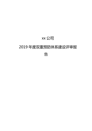 双体系建设年度评审报告