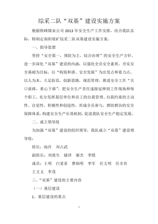 双基建设实施方案