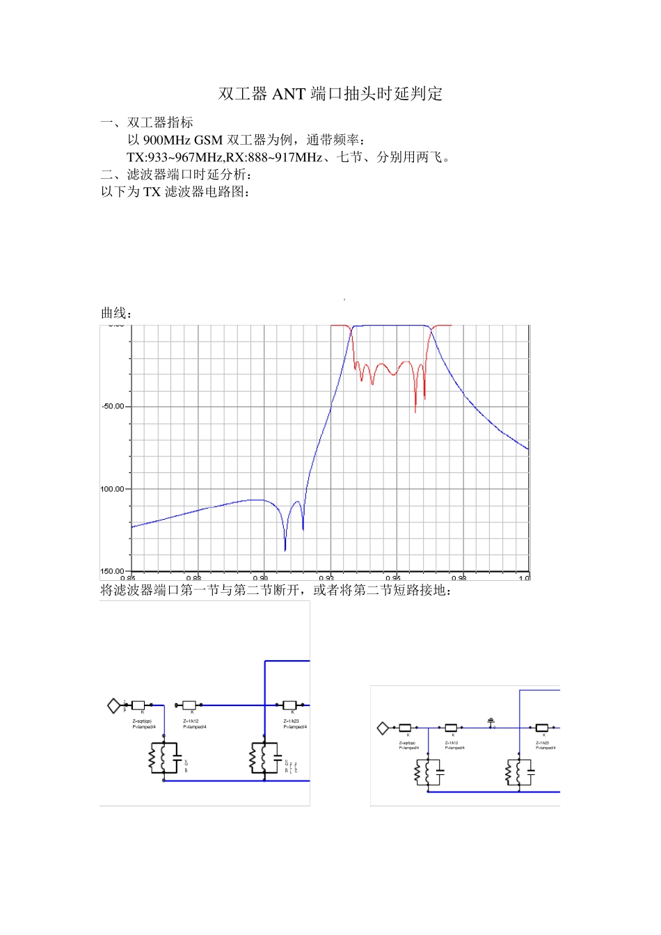 双工器ANT端口抽头时延判定_第1页