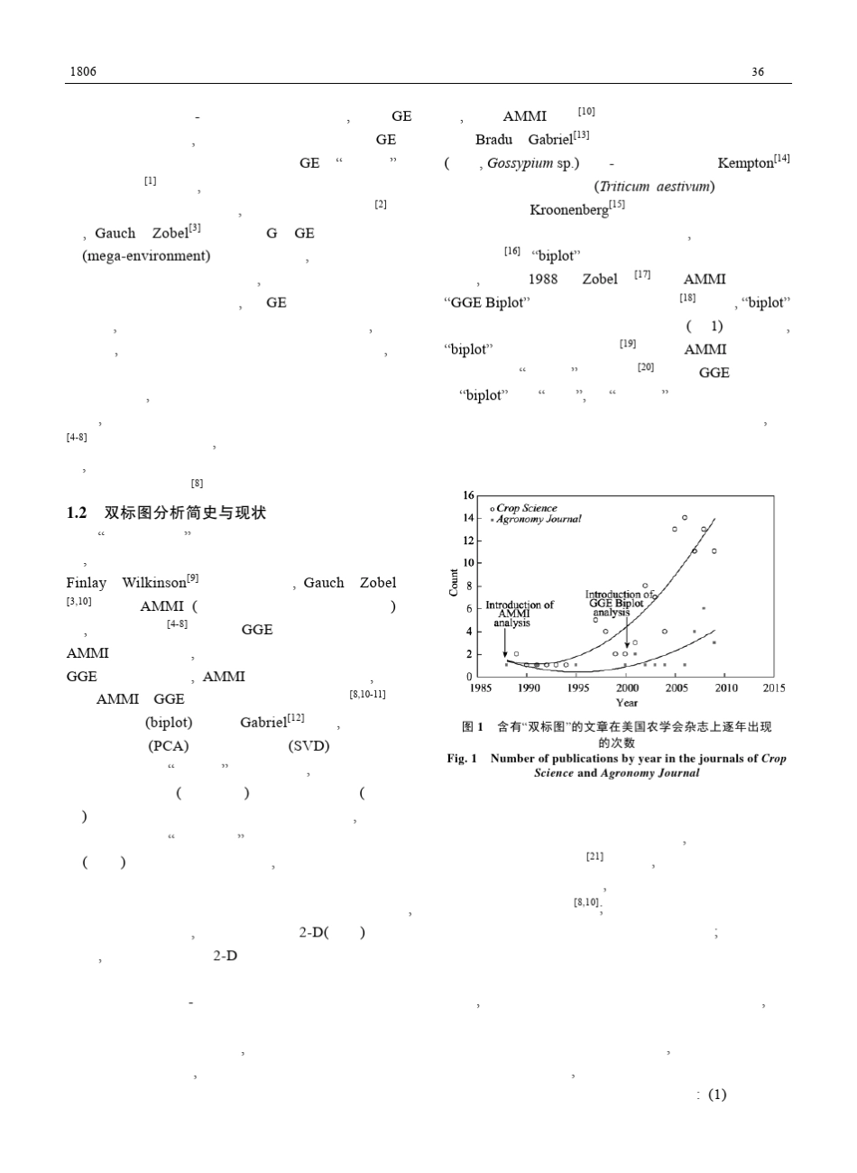 双标图分析在农作物品种多点试验中的应用_第2页