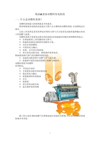 双燃料系统发电机组