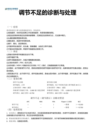 双眼视功能异常解析