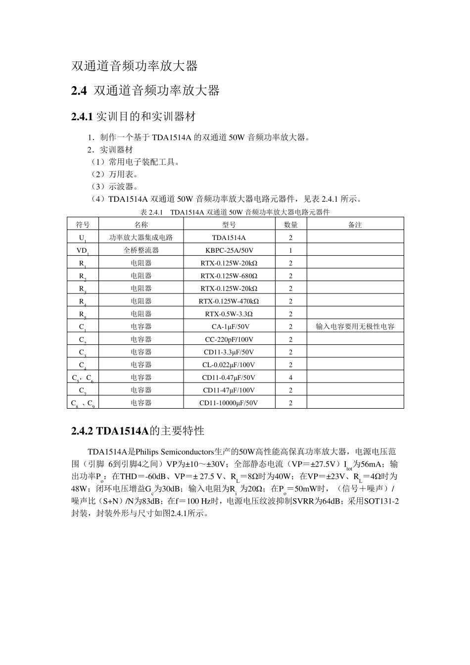 双通道音频功率放大器_第1页