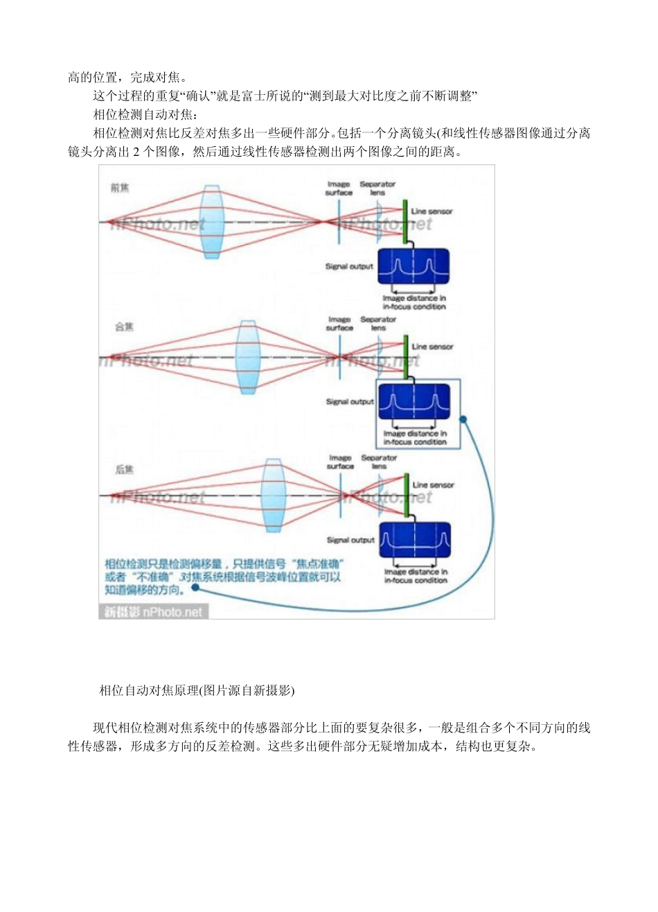 反差式自动对焦与相位检测对焦原理_第3页