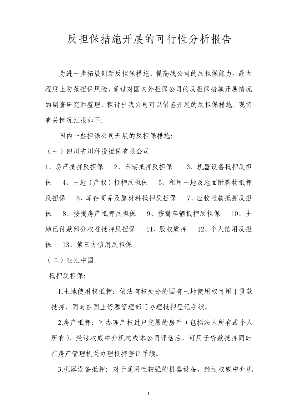 反担保措施报告_第1页
