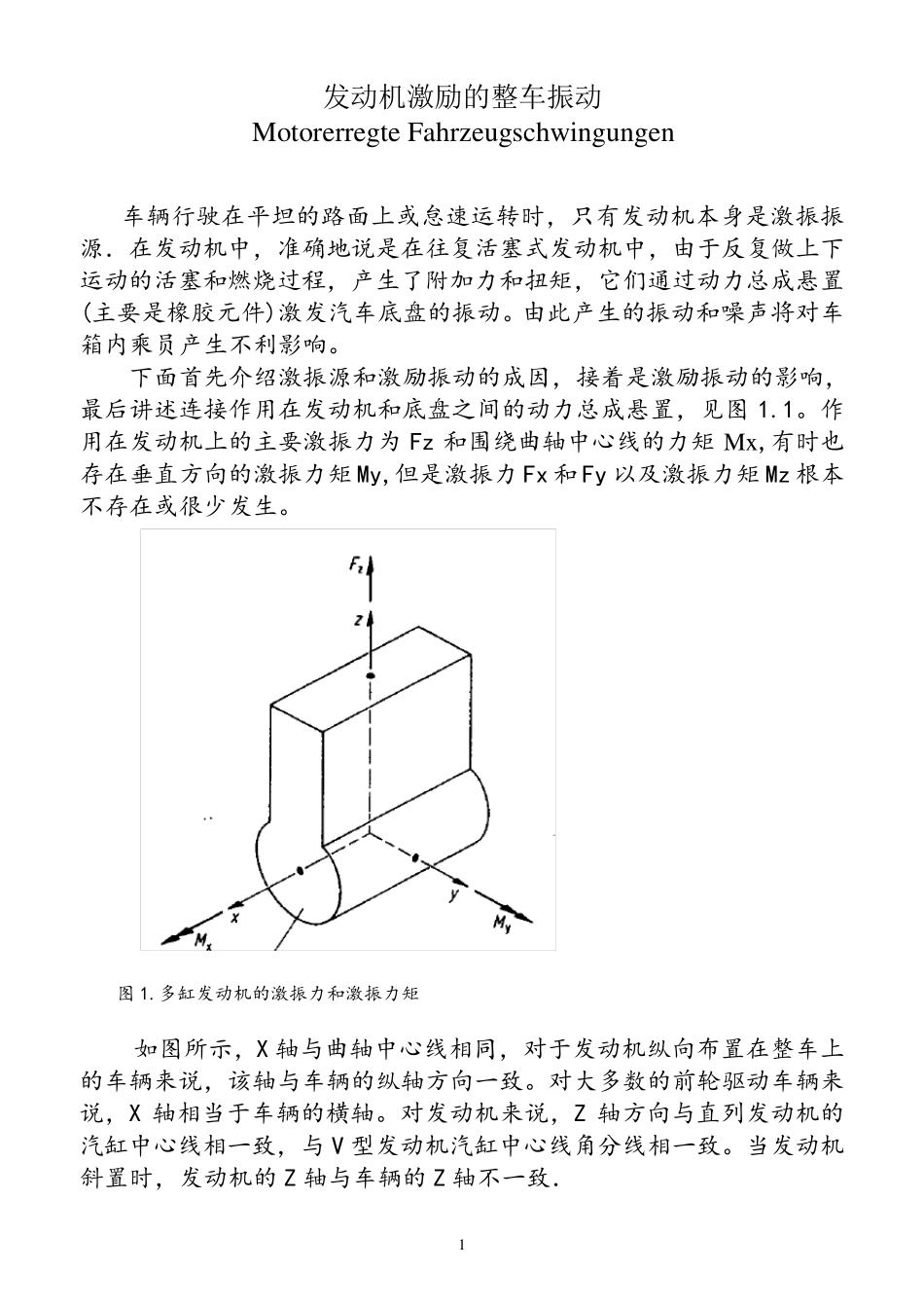 发动机激励的整车振动_第1页