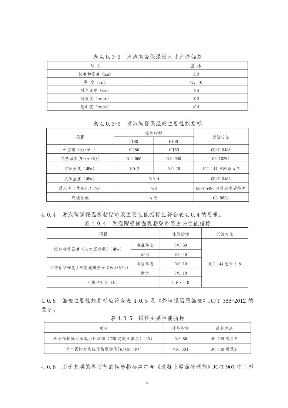 发泡陶瓷保温板保温工程应用技术条件_第3页