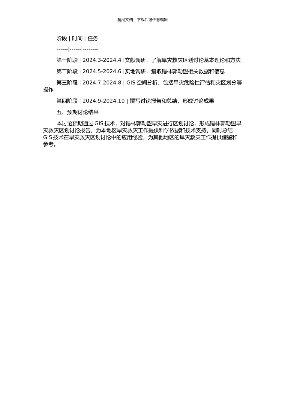 GIS支持下的锡林郭勒盟旱灾救灾区划研究的开题报告_第2页