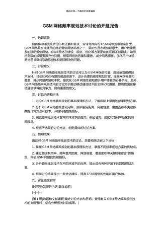 GSM网络频率规划技术研究的开题报告