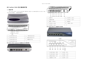HCSecPath防火墙设备使用手册V