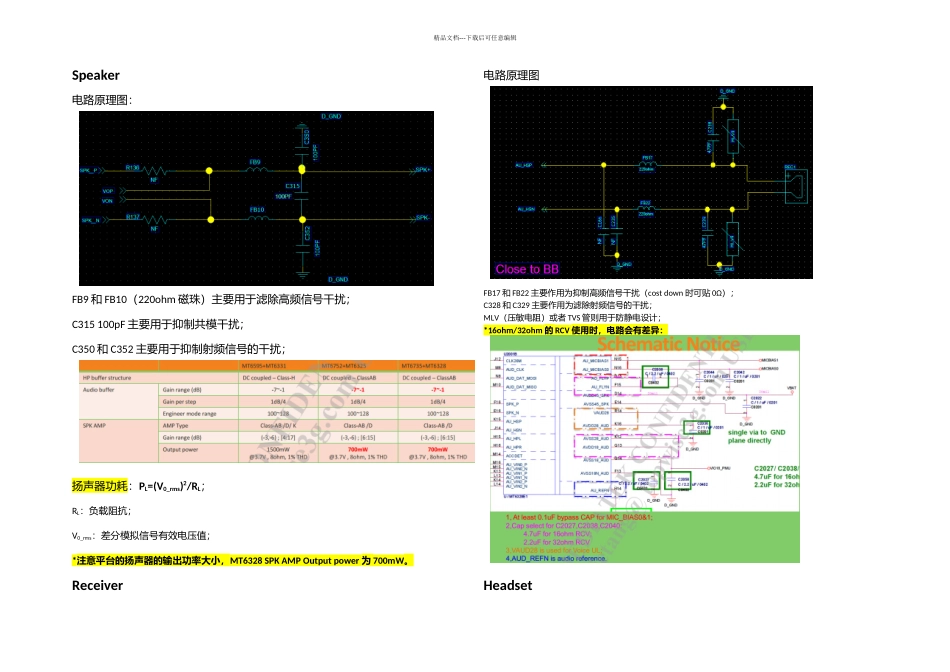 HeadsetMicReceiverSpeaker音频电路分析以及设计_第3页