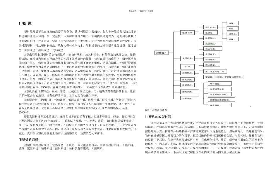 HTJA型注塑机设计毕业论文说明书_第3页