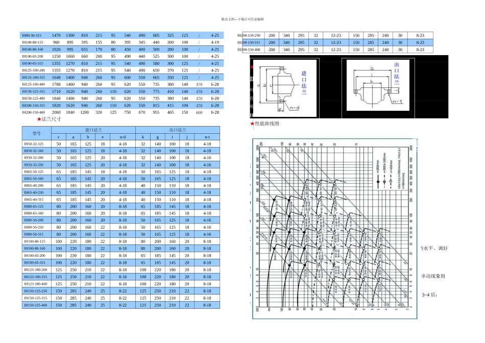 IH系列离心泵说明书_第3页
