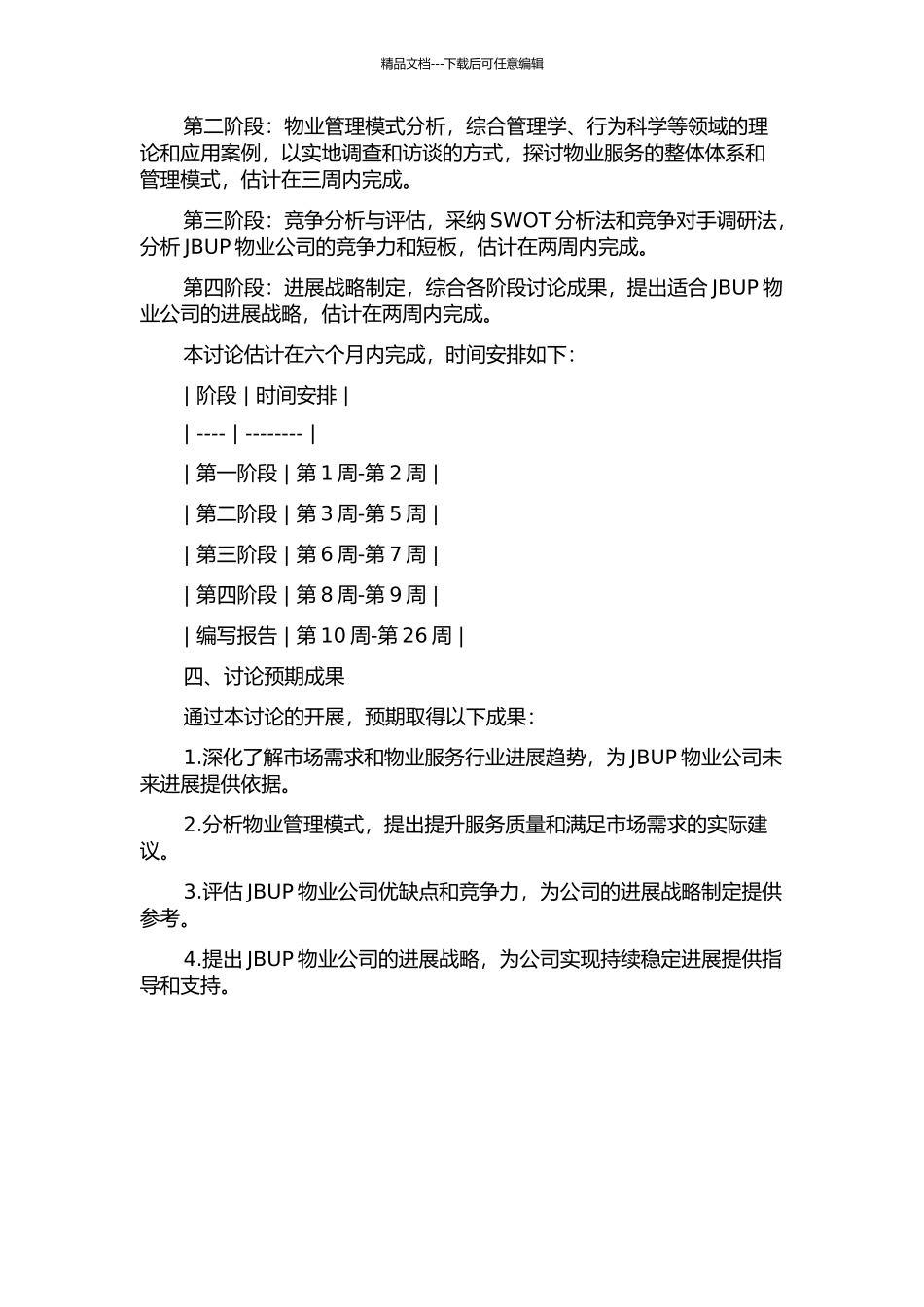 JBUP物业公司发展战略研究的开题报告_第2页