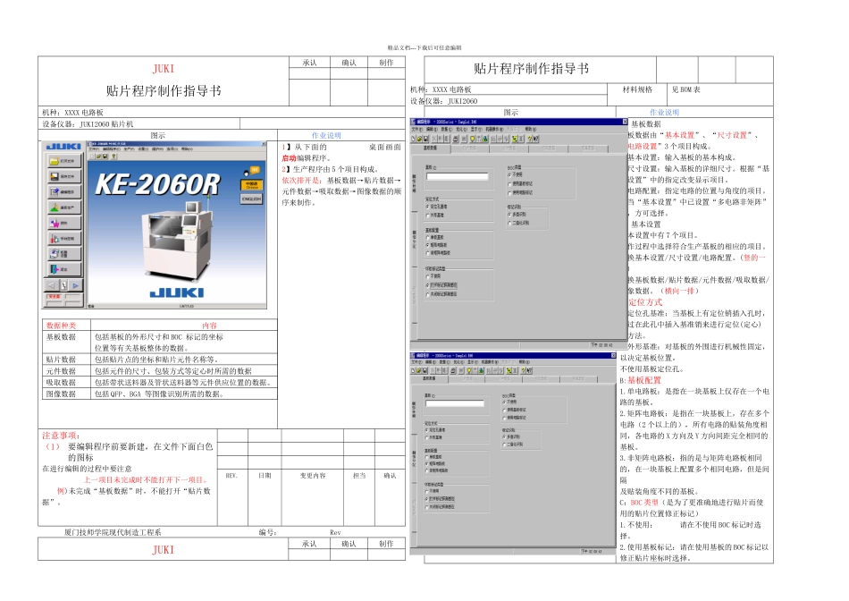 JUKI程序制作作业指导书_第1页