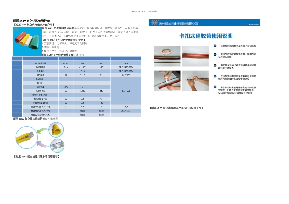 KV架空线路绝缘护套_第1页