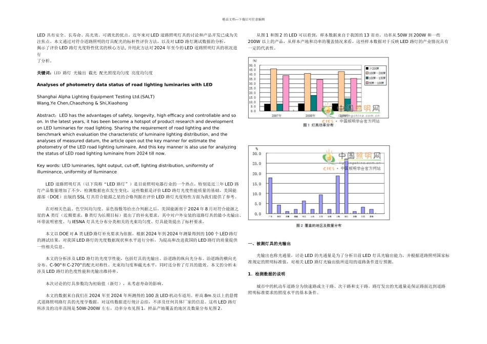 LED道路照明灯具光数据的现状分析_第1页