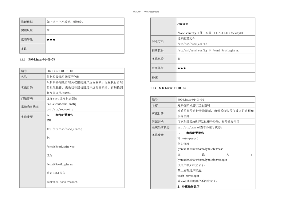 Linux主机操作系统加固规范_第3页