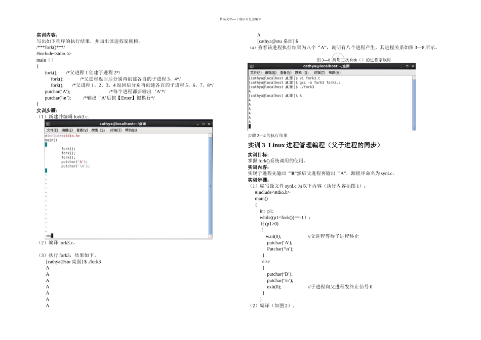Linux进程管理编程进程的创建DOC_第2页