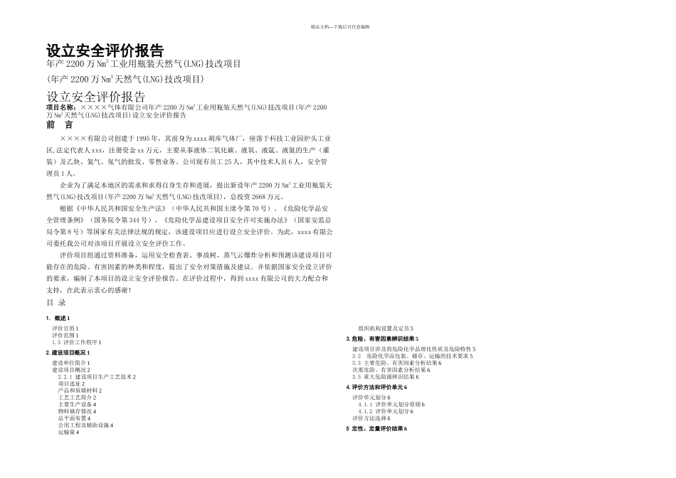 LNG项目设立安全评价_第1页