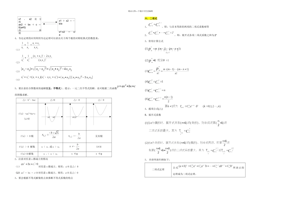 MBA数学必备公式打印版_第2页