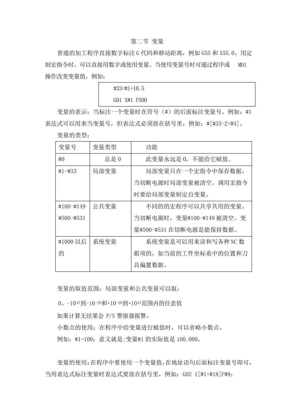 发那科系统变量详解_第1页