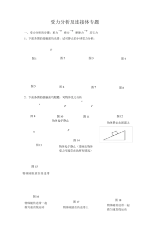 受力分析及连接体专题